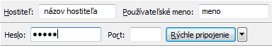 prihlasovacie udaje na ftp server